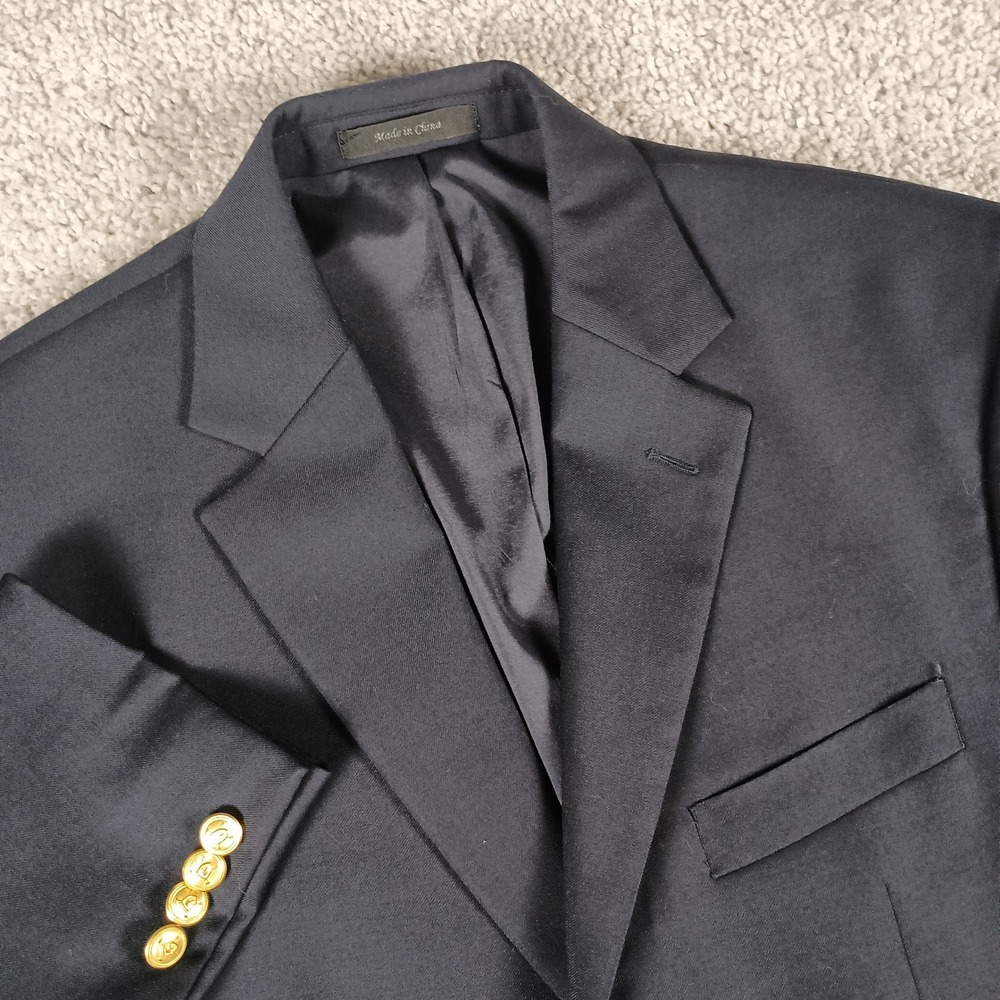 Lauren Ralph Lauren Wool Navy Blazer with Gold Buttons